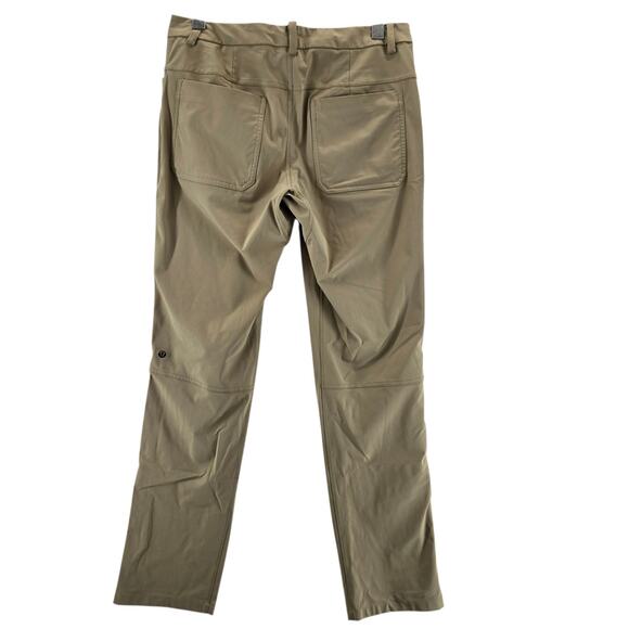 Lululemon ABC Pants Mens 34 x 32 Khaki Tan Classic Fit Stretch Career Casual - Picture 3 of 11